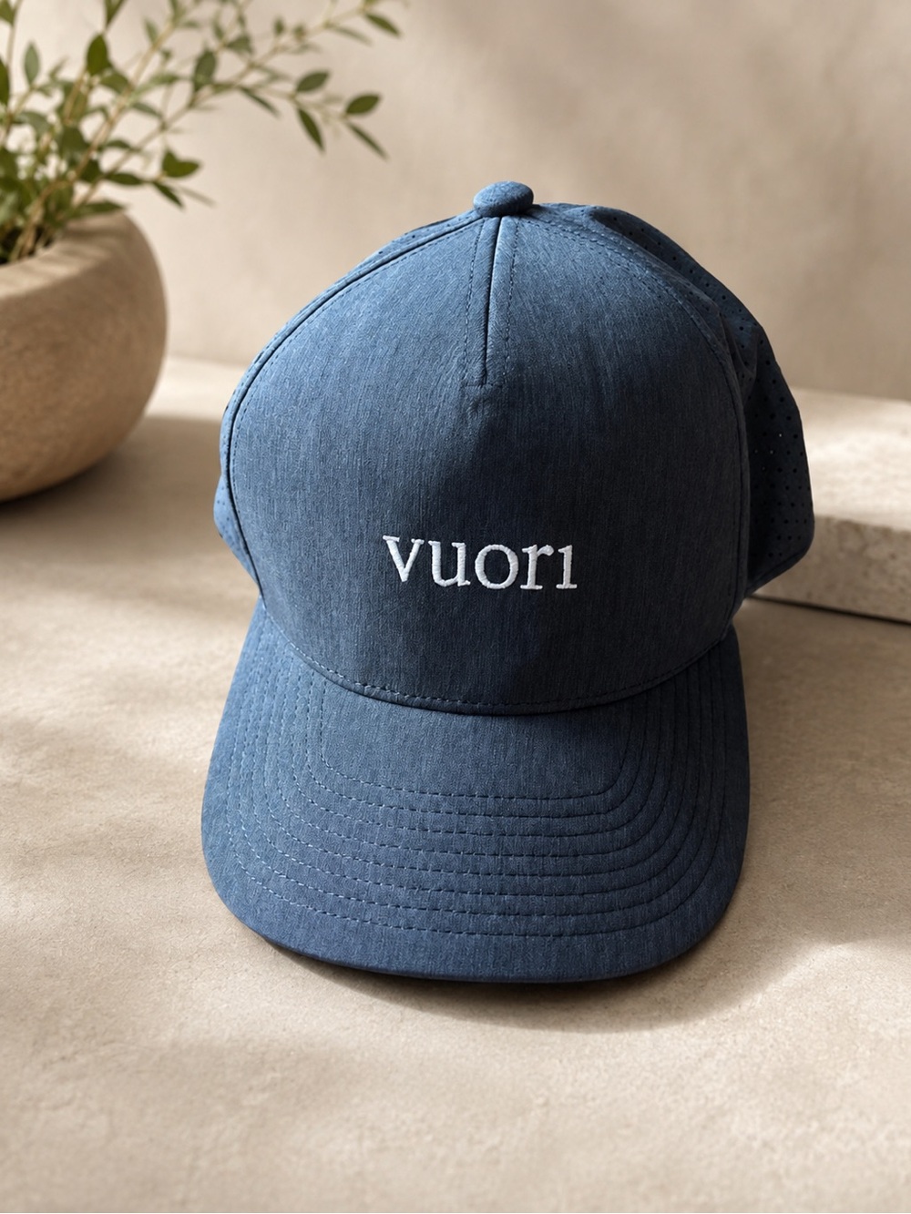 NWOT Vuori Blue Embroidered Logo Baseball Hat